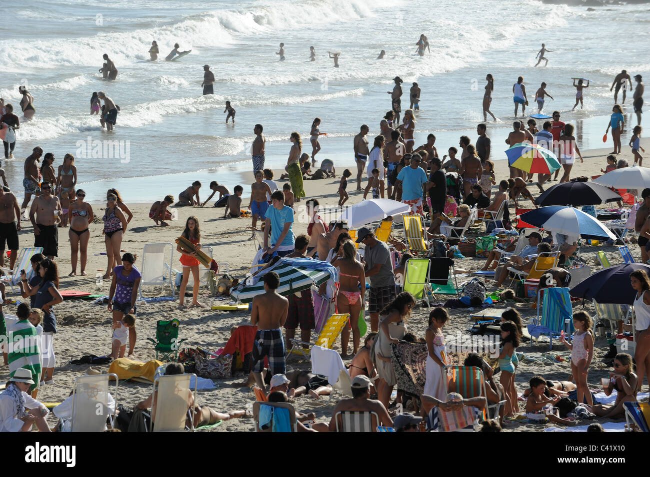 URUGUAY , sea bath and beach La Barra Stock Photo