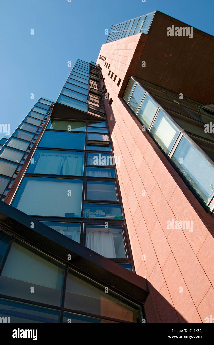 Islington Wharf apartment block, New Islington, Manchester, England, UK