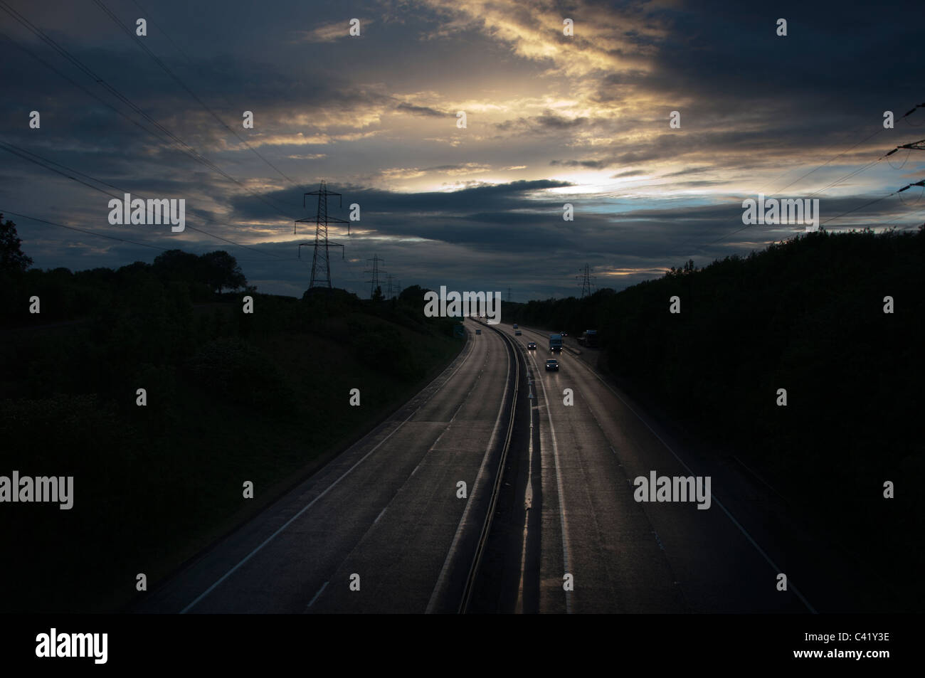 Rural dual carriageway hi-res stock photography and images - Alamy