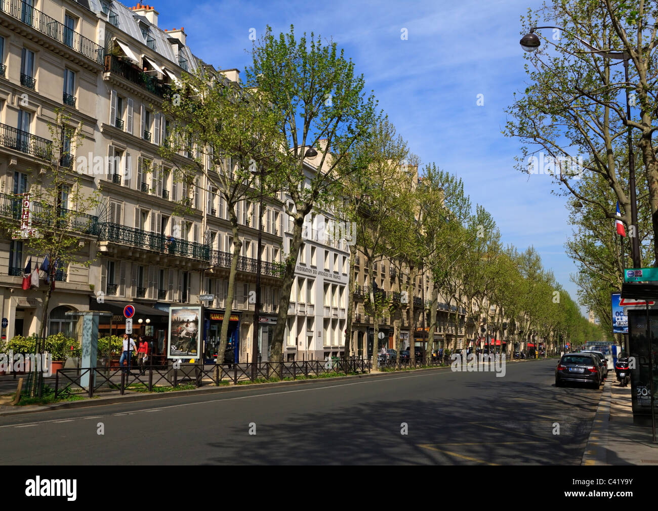 Champs elysees street view hi-res stock photography and images - Alamy
