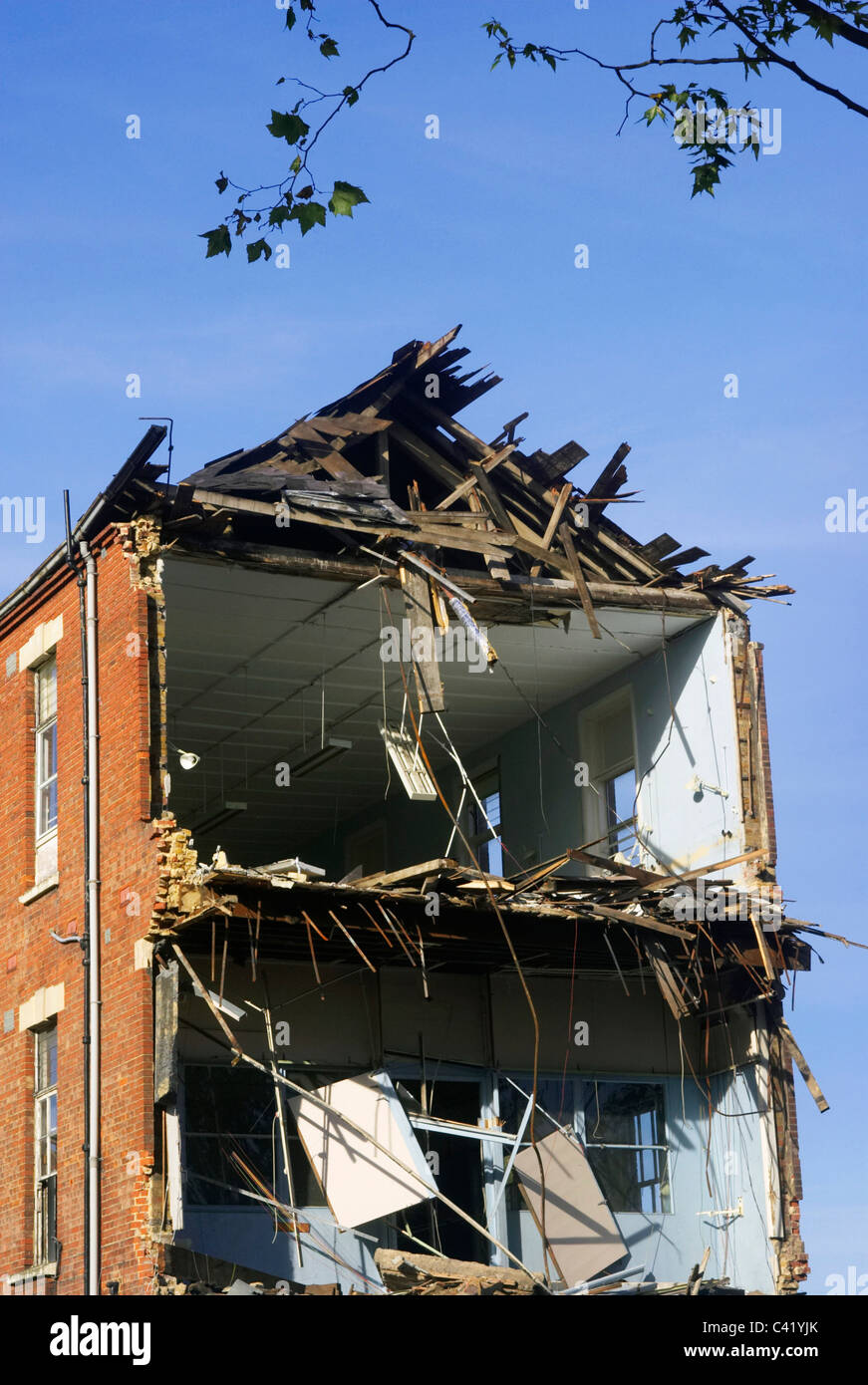 Demolition of Dulwich hospital East Dulwich London UK. Stock Photo