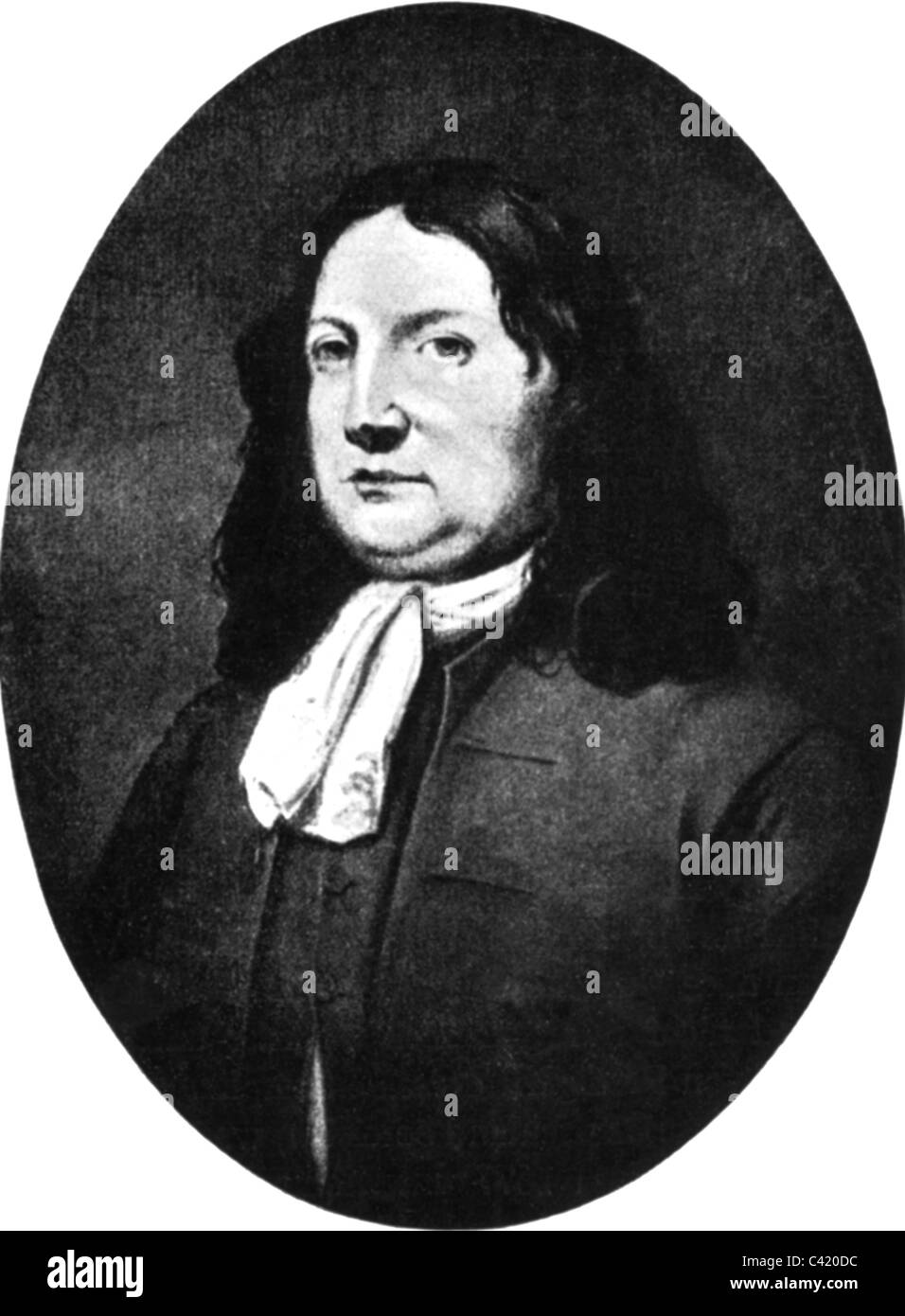 Penn, William, 14.10.1644 - 30.7.1718, English politician, Quaker, founder of Pennsylvania, portrait, oval, Stock Photo
