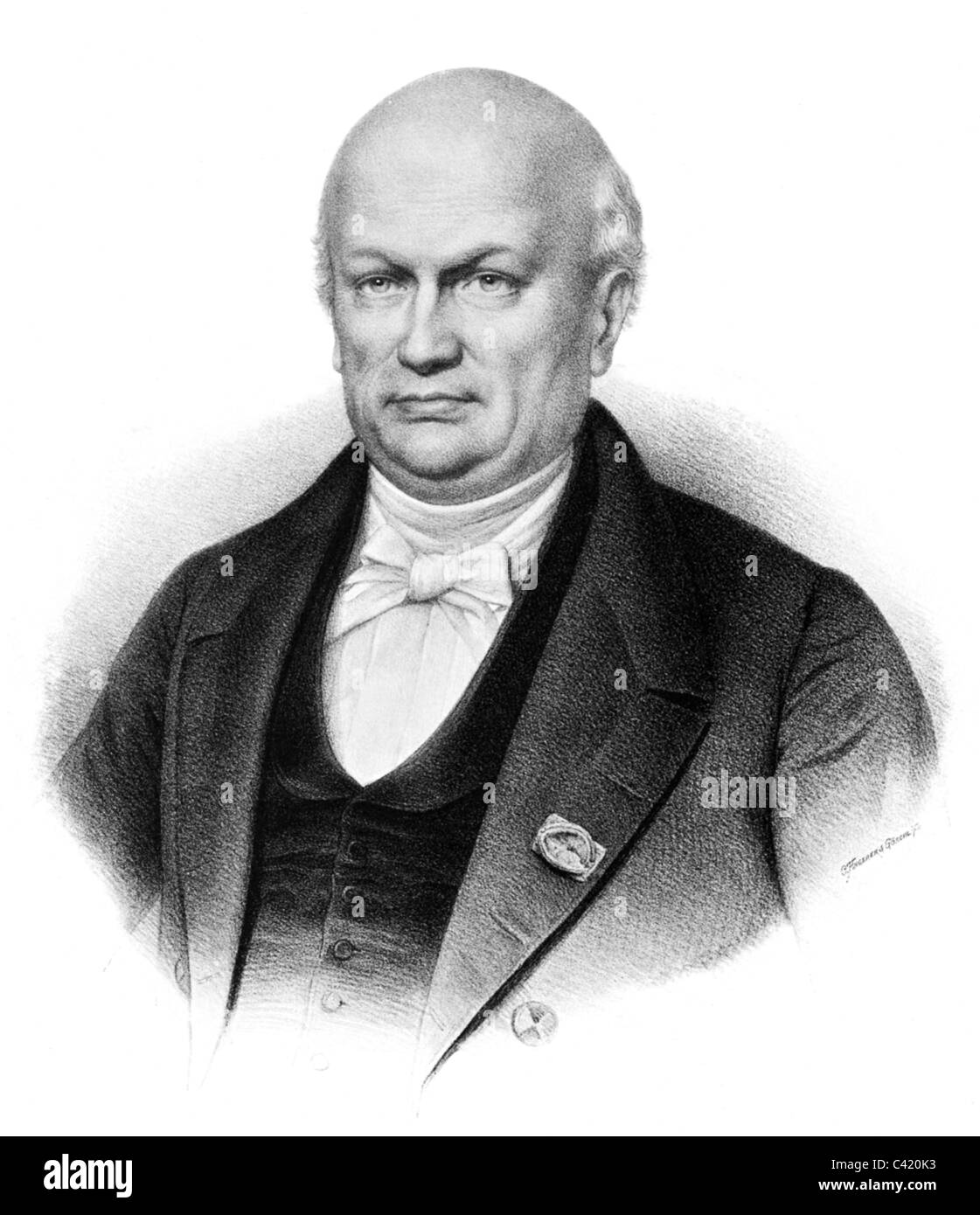 Saint-Hilaire, Etienne Geoffroy, 15.4.1772 - 19.6.1844, French zoologist, portrait, lithograph by Belliard, early 19th century, Stock Photo