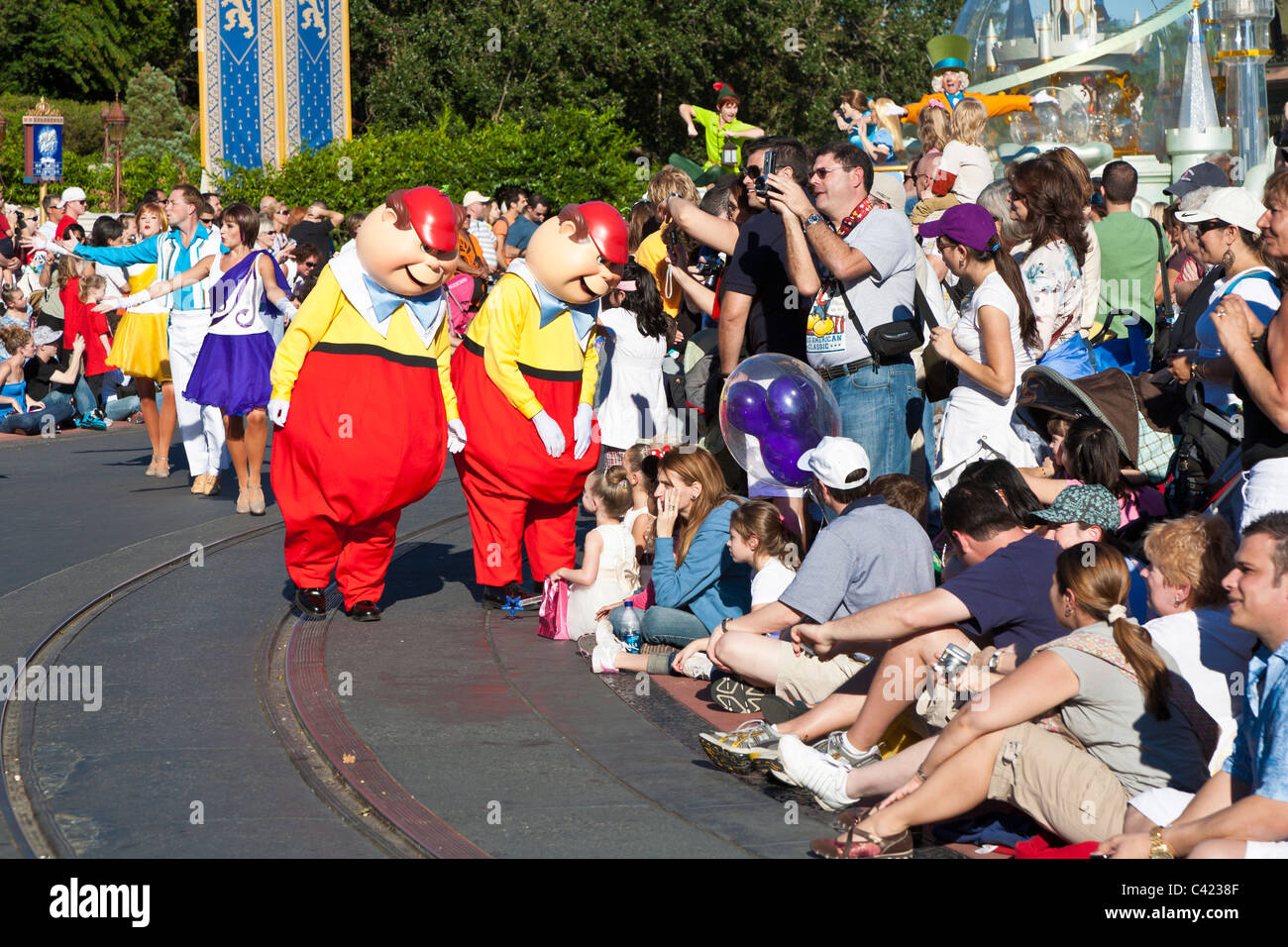 Disney characters walk in A Dream Come True parade at the Magic Kingdom in Disney World, Kissimmee, Florida Stock Photo