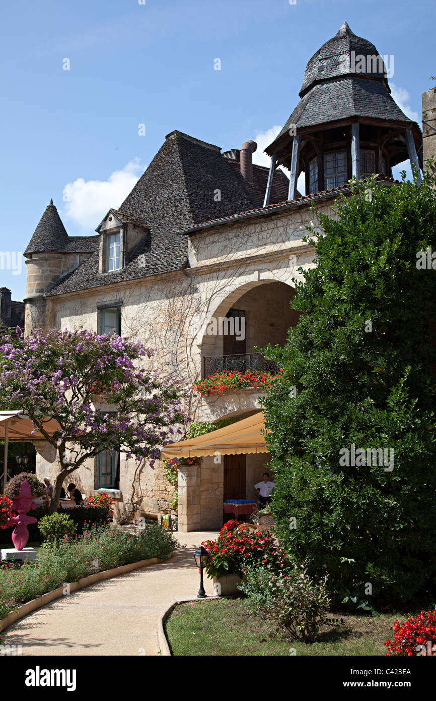 Le Presidial 17th century building now a restaurant Sarlat-la-Caneda Dordogne France Stock Photo