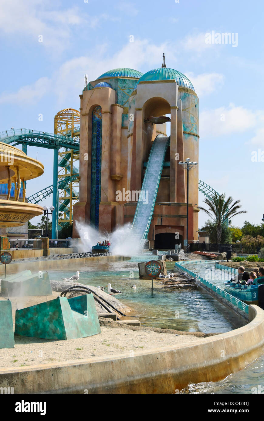Journey to Atlantis, a combination roller coaster and splashdown ride