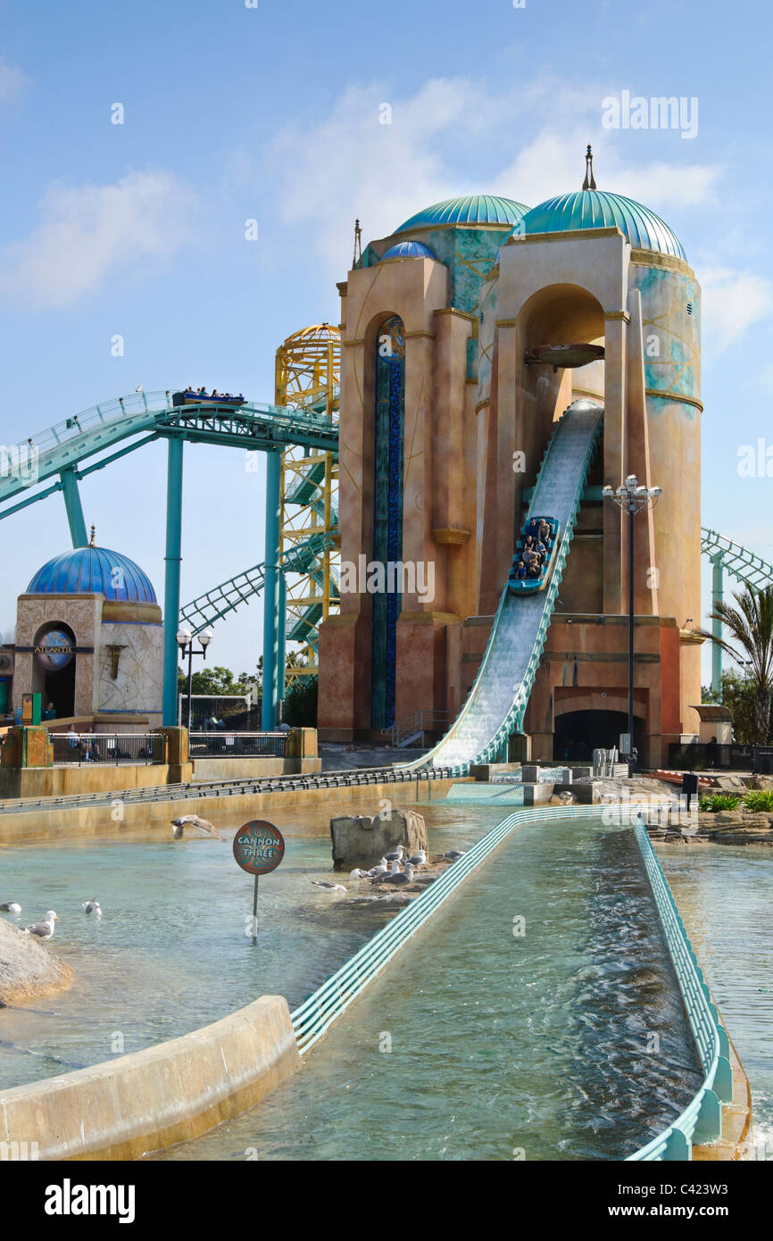 Journey to Atlantis, a combination roller coaster and splashdown ride