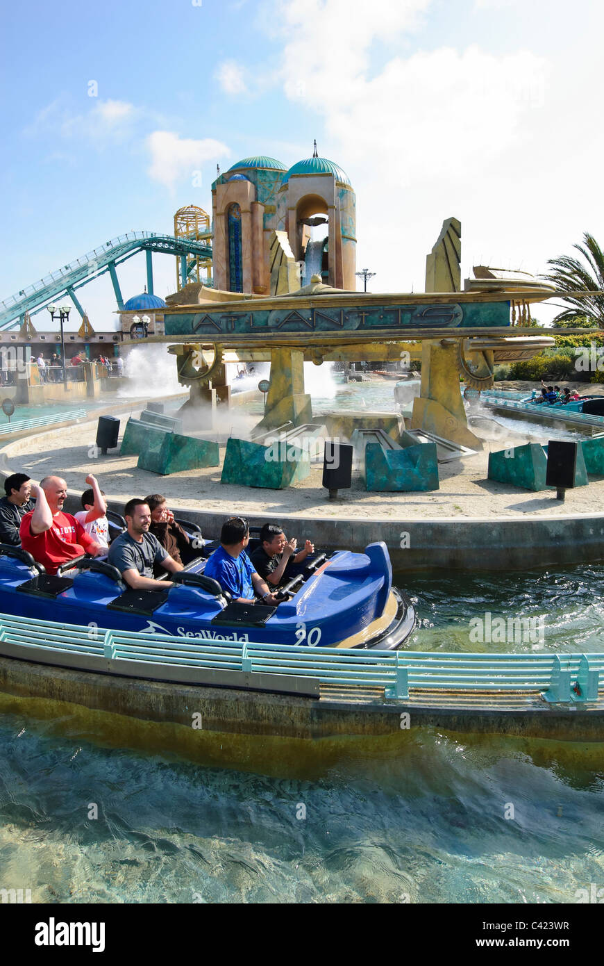 Journey to Atlantis, a combination roller coaster and splashdown ride