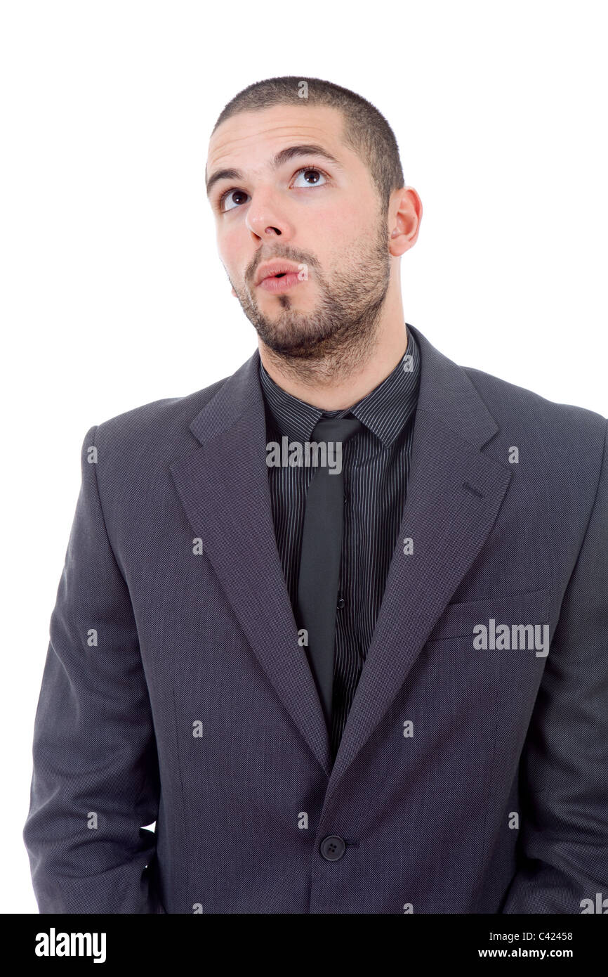 young business man portrait isolated on white Stock Photo - Alamy