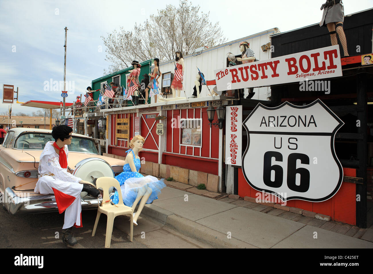Route 66 at Seligman Stock Photo Alamy
