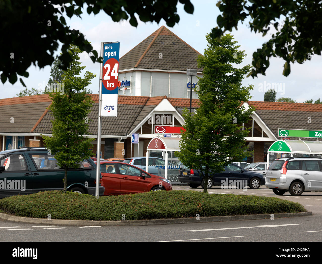24 Hour supermarket England Stock Photo Alamy
