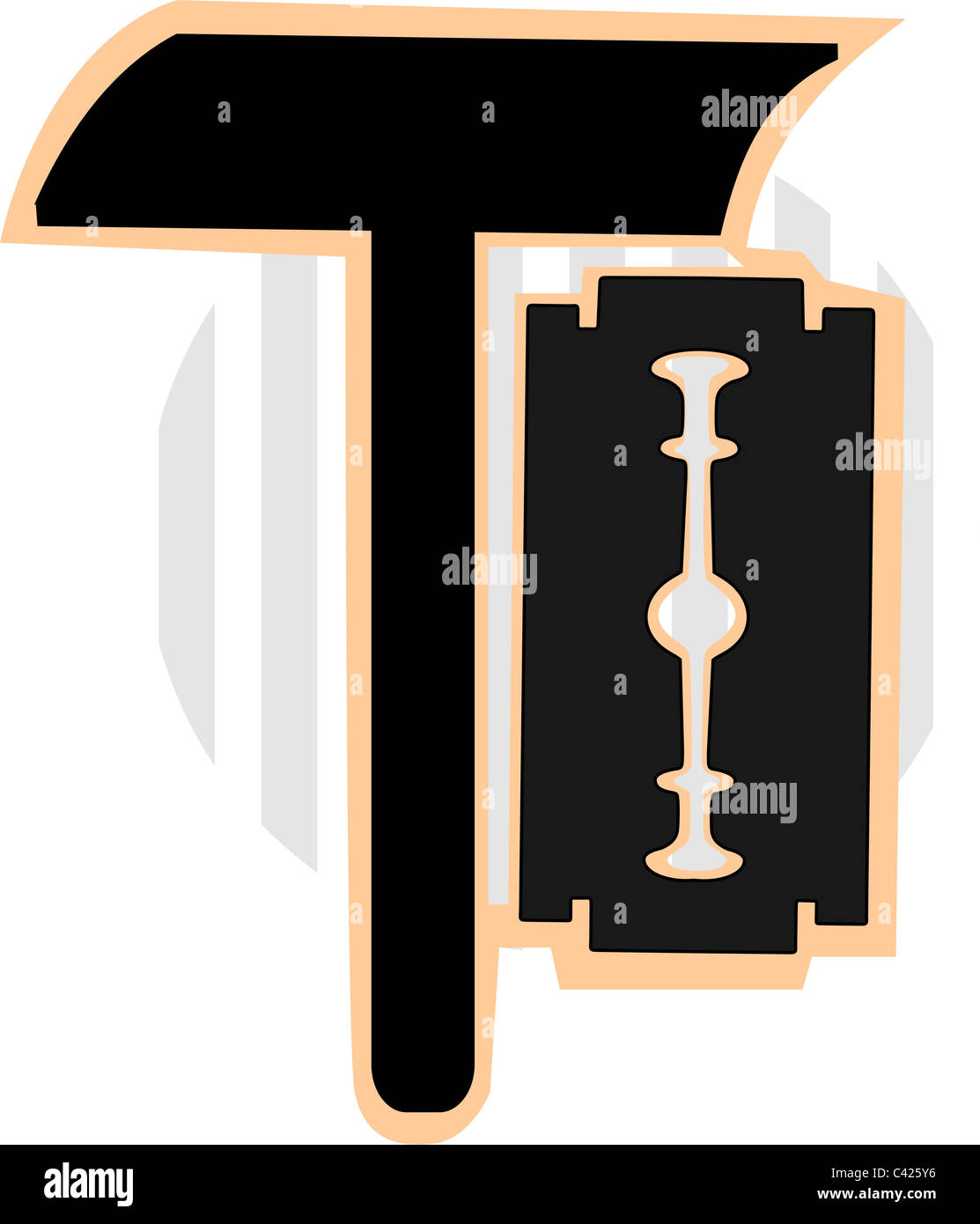 silhouette of a blade and razor Stock Photo - Alamy