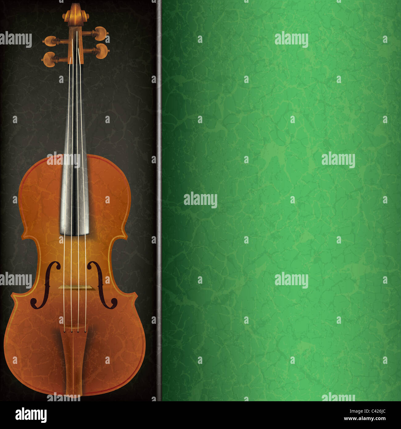 abstract music grunge green background with violin on black Stock Photo ...