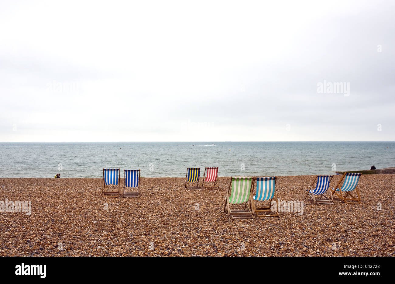 British deck chairs beach hi-res stock photography and images - Alamy