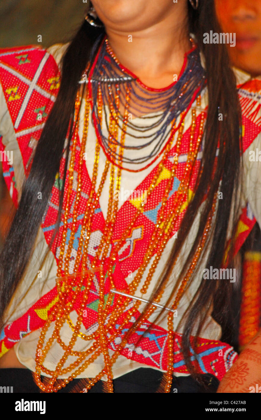 Wancho tribes performing dance at Namdapha Eco Cultural Festival, Miao, Arunachal Pradesh, India Stock Photo