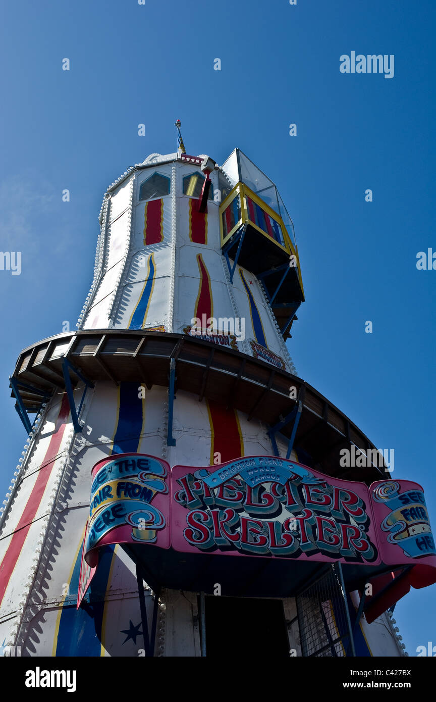 A Helter Skelter ride on Brighton Pier.  Photo by Gordon Scammell Stock Photo