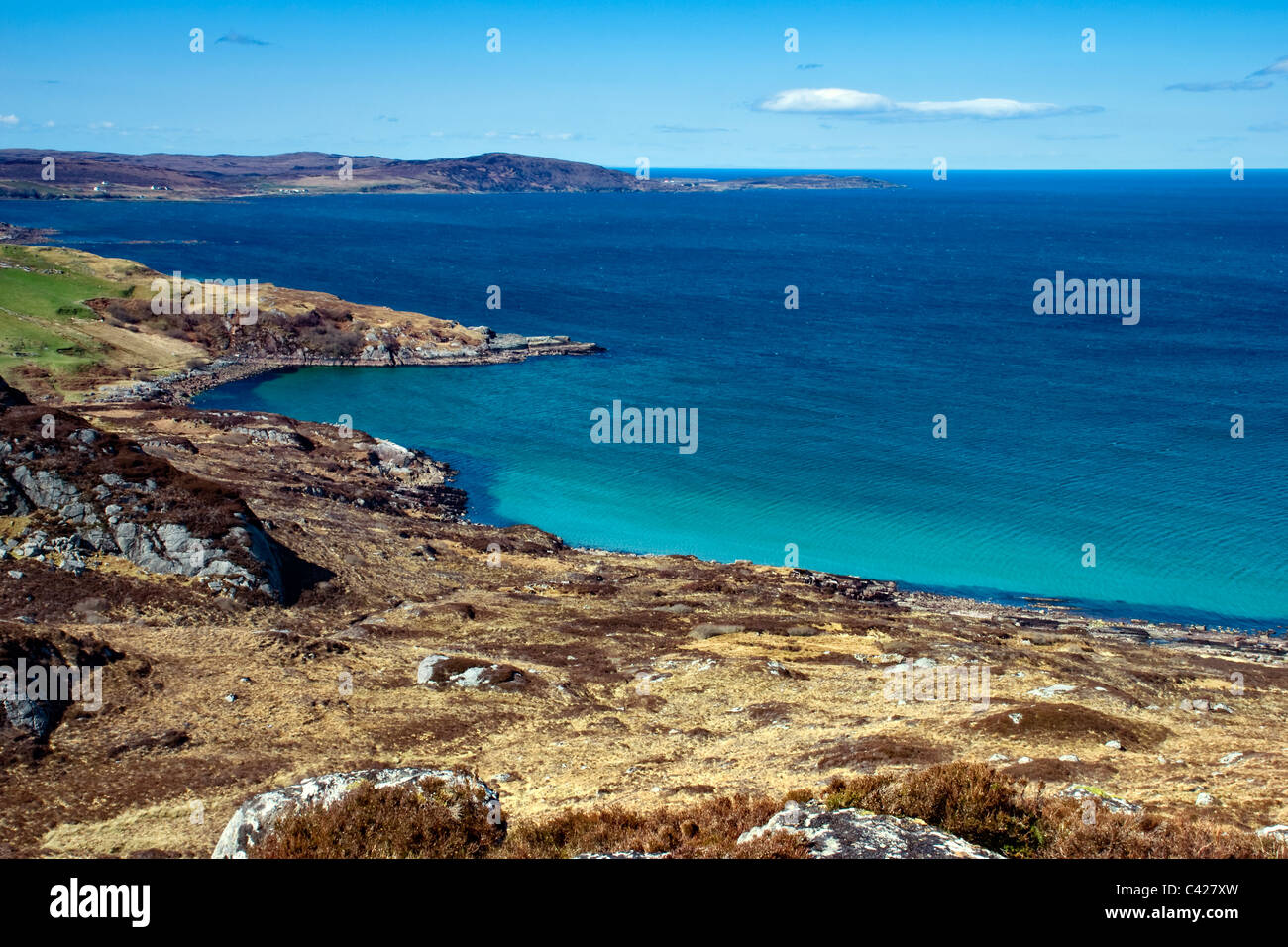 North West coast of Scotland taken at Gruinard bay from viewpoint along the A832 road in Wester Ross, Scotland Stock Photo