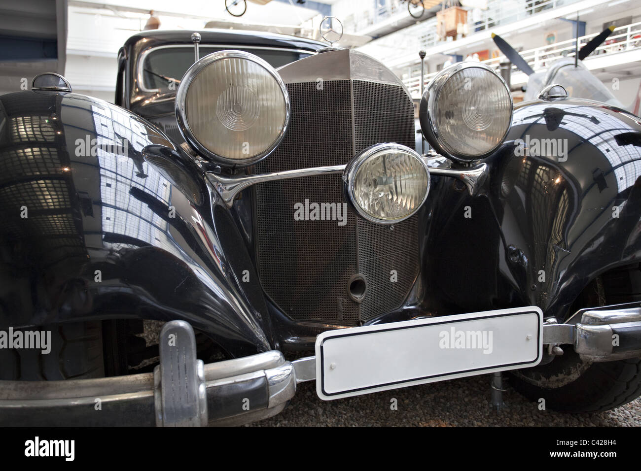 old timer automobile, detail view Stock Photo