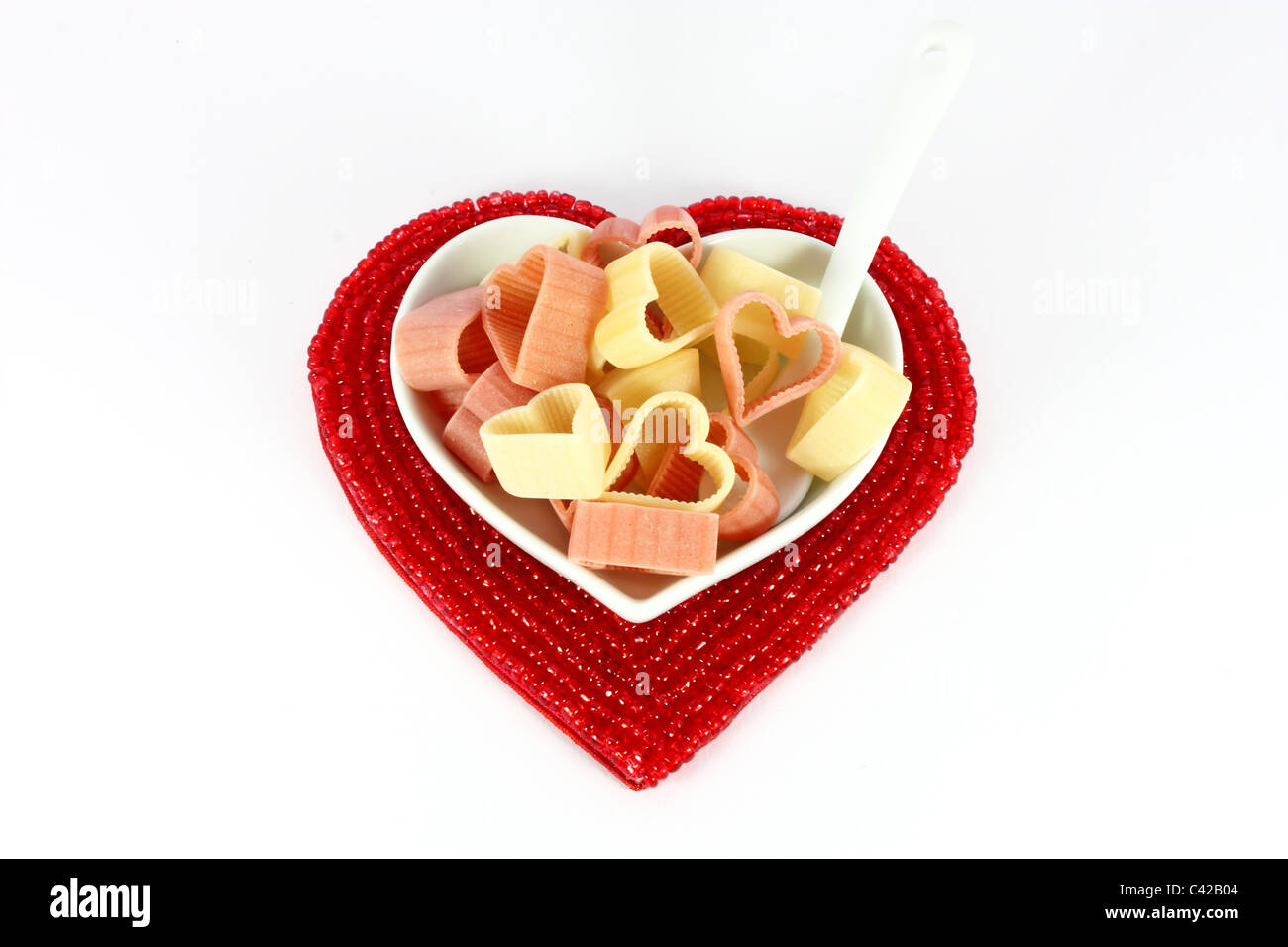 Heart shaped pasta stock photo. Image of meal, ingredients - 29227534