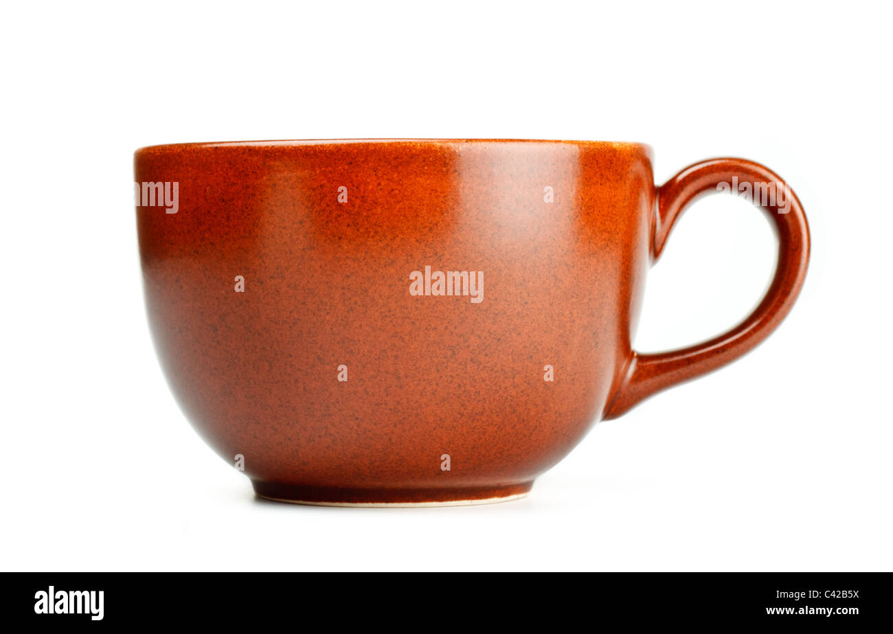 brown coffee cup isolated on white background Stock Photo Alamy