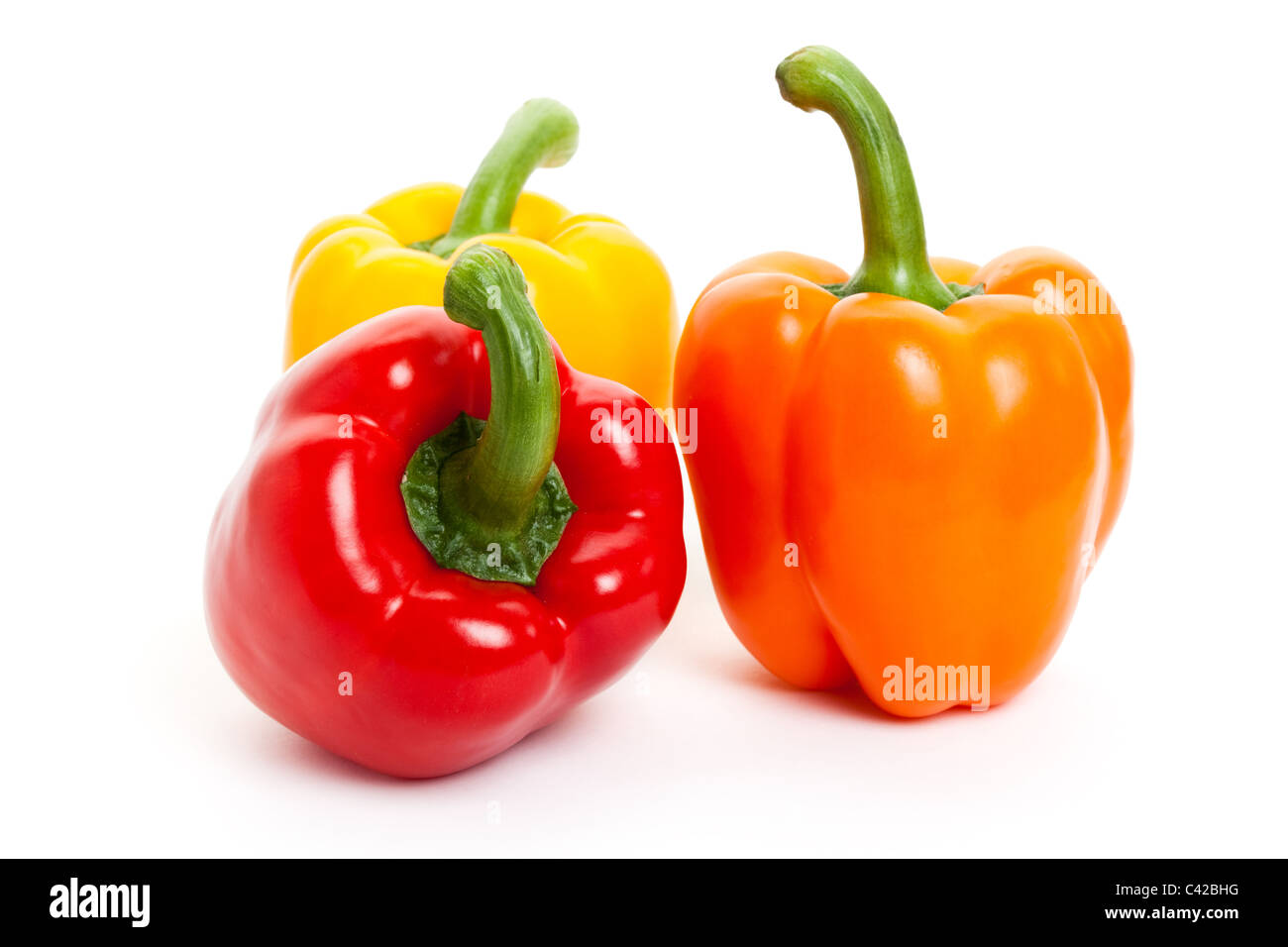 Bell Pepper with white background Stock Photo