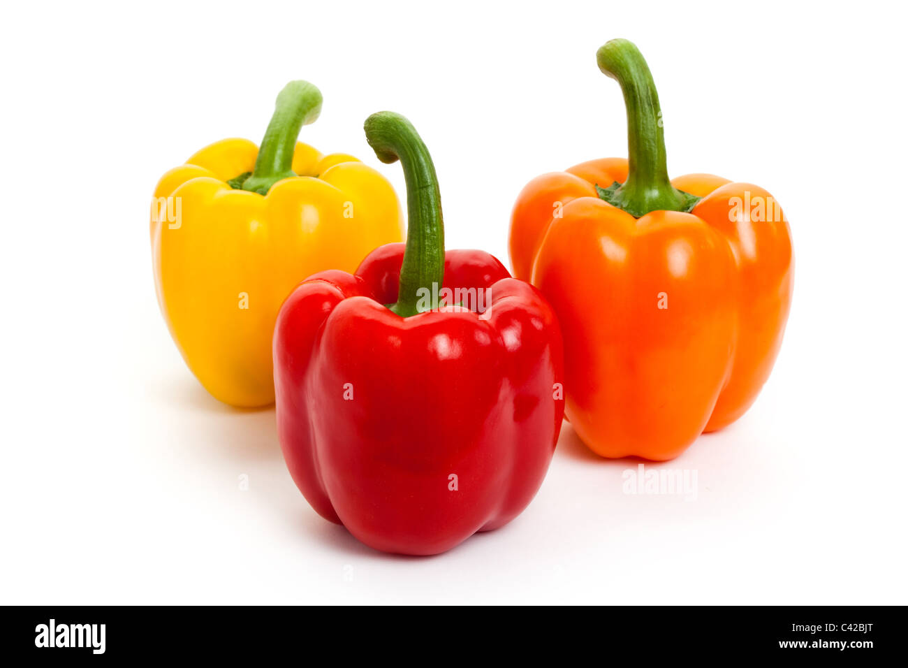 Bell Pepper with white background Stock Photo