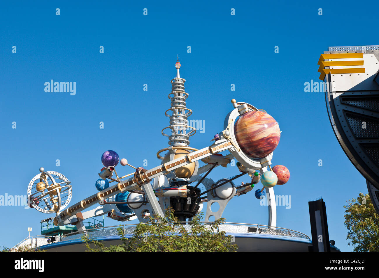 Decoration on top of the Astro Orbiter attraction ride in Tomorrowland at  the Magic Kingdom in Disney World, Kissimmee, Florida Stock Photo - Alamy