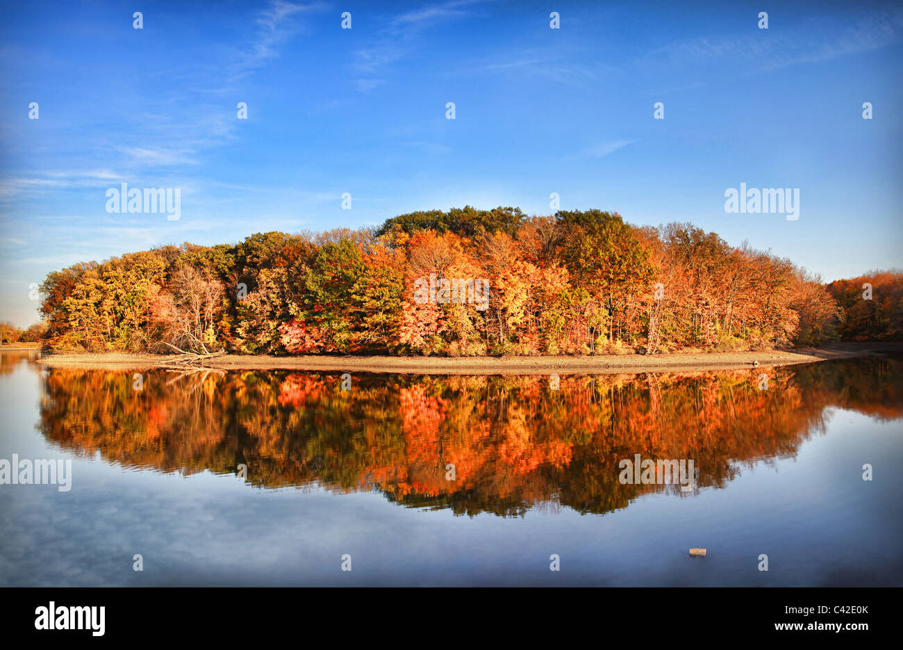 Fall tree and reflection hi-res stock photography and images - Alamy