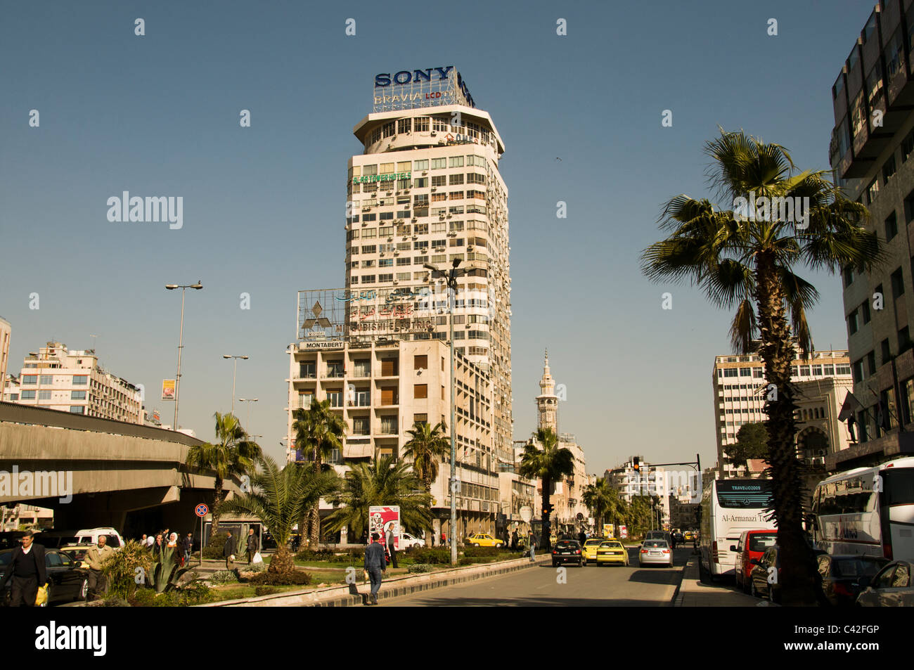 Modern Town City Central Damascus Syria Stock Photo