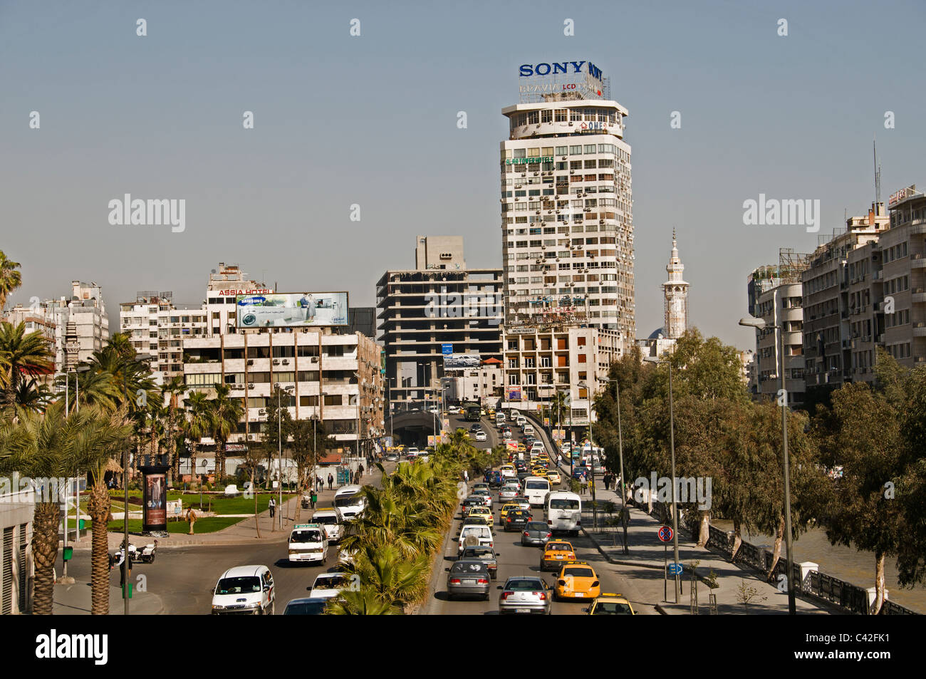 Modern Town City Central Damascus Syria Stock Photo Alamy