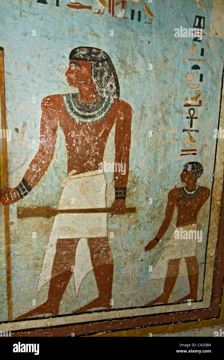 Egypt Aswan Tomb of Sirenput 2 Stock Photo
