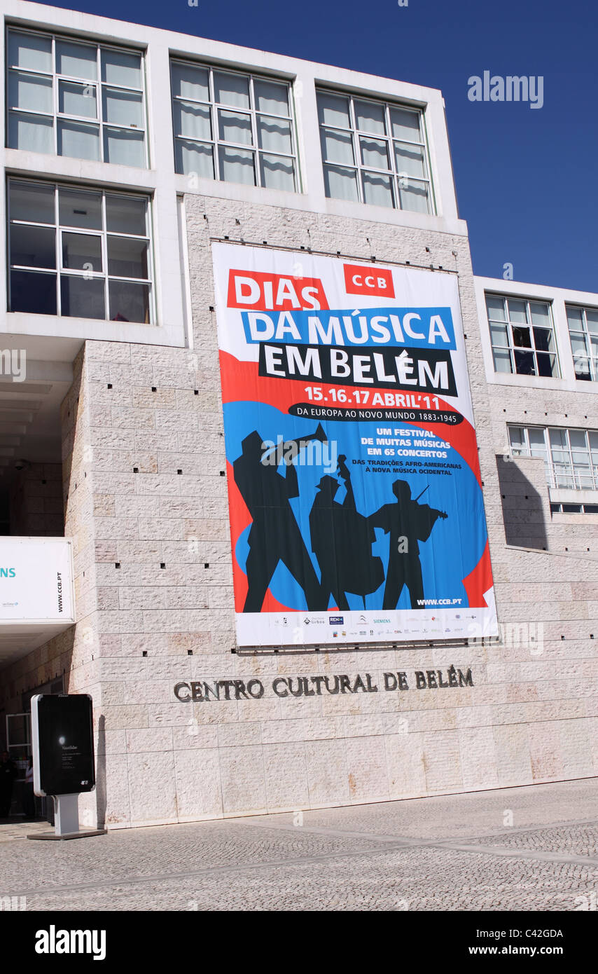 Belem Lisbon Portugal the Centro Cultural de Belem arts and culture exhibition centre Stock Photo