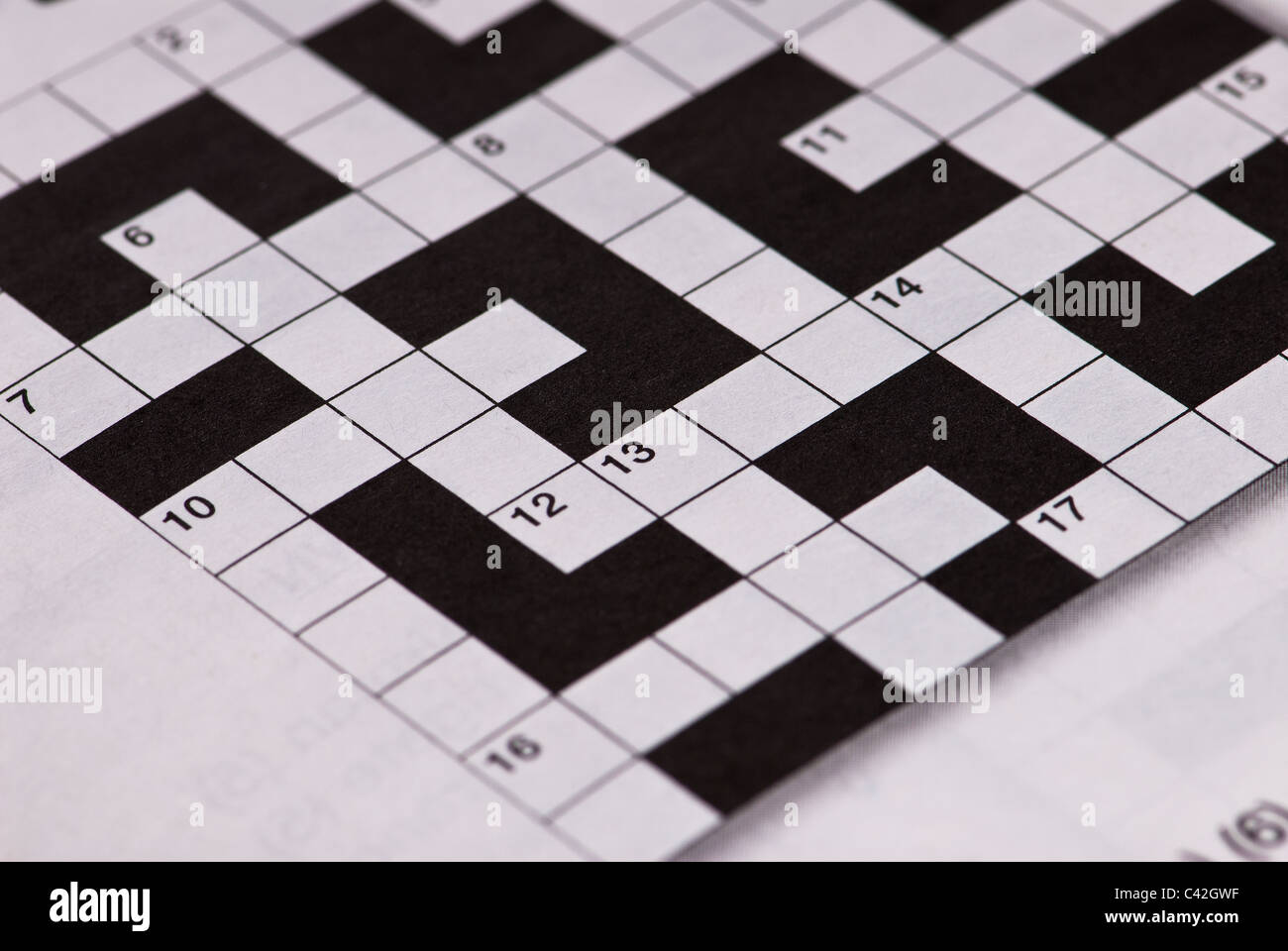 Crossword grid Stock Photo