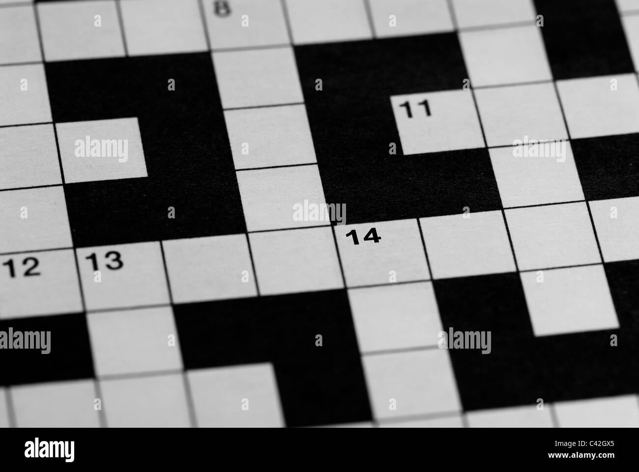 Crossword Puzzle Grid Clues Solution Classic Stock Illustration 1483343666