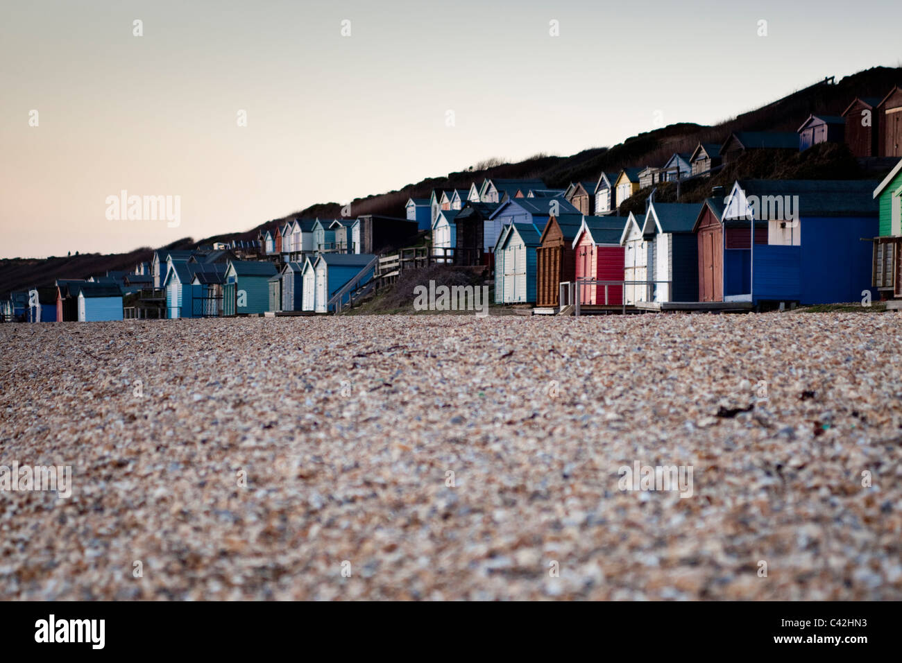 Beach huts at Milford on Sea, Hampshire, UK Stock Photo Alamy