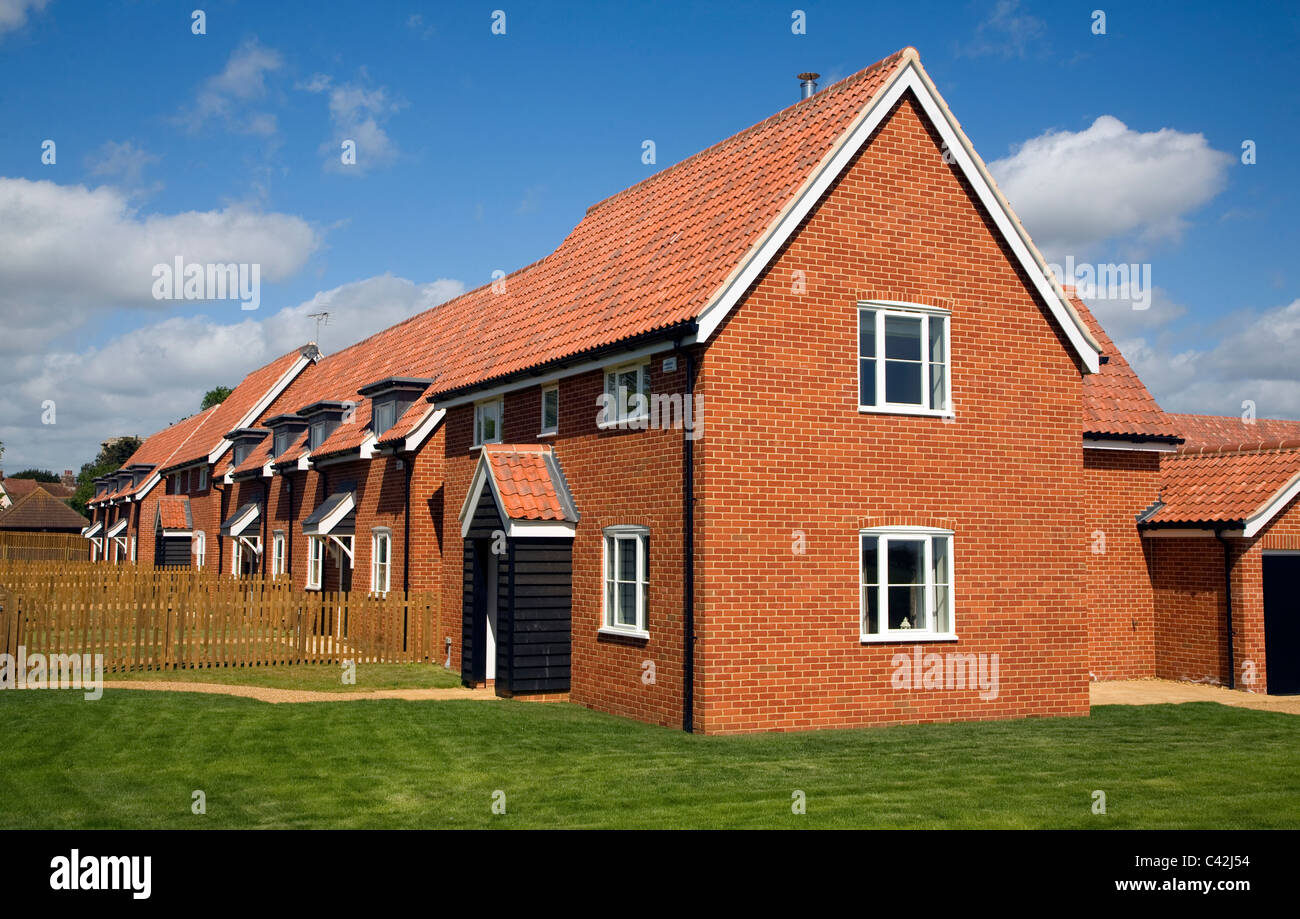 New housing development at Cavell Close Bawdsey Suffolk England Stock Photo