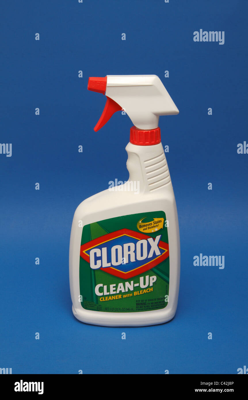 Household cleaner with bleach Stock Photo