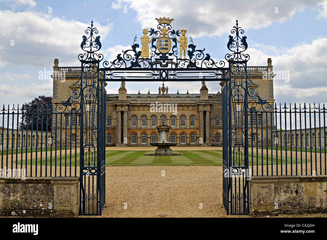 Grimsthorpe Castle, Bourne, Lincolnshire, north front of the castle Stock Photo