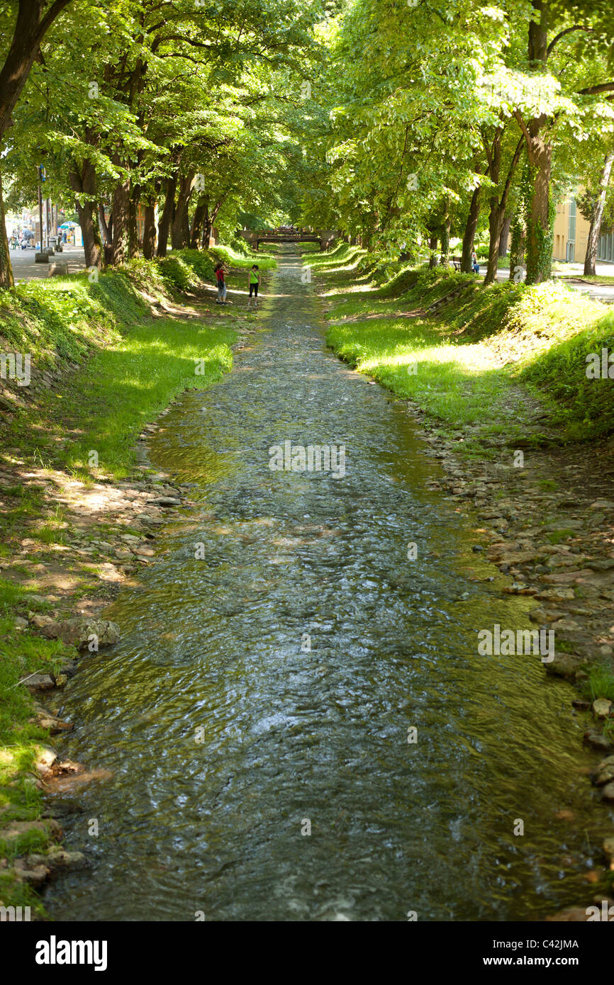 River in park, Vrnjacka Banja, Serbia Stock Photo