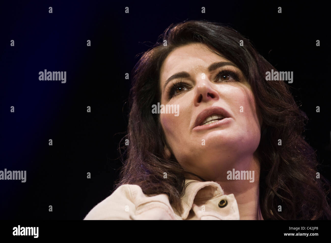 Nigella Lawson British food writer, journalist and broadcaster pictured at Hay Festival 2011 Stock Photo