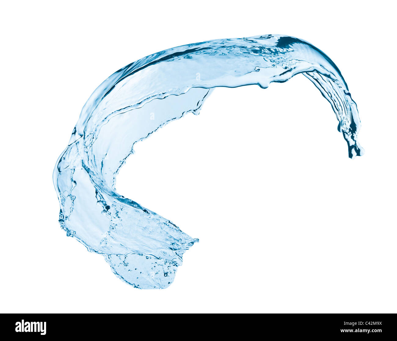water splash close up isolated on white background Stock Photo - Alamy