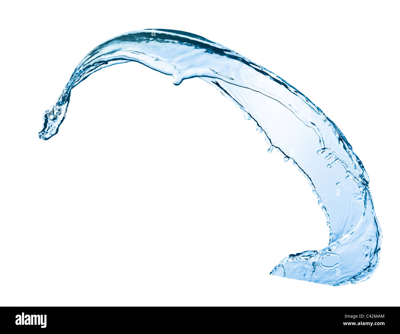 water splash close up isolated on white background Stock Photo - Alamy
