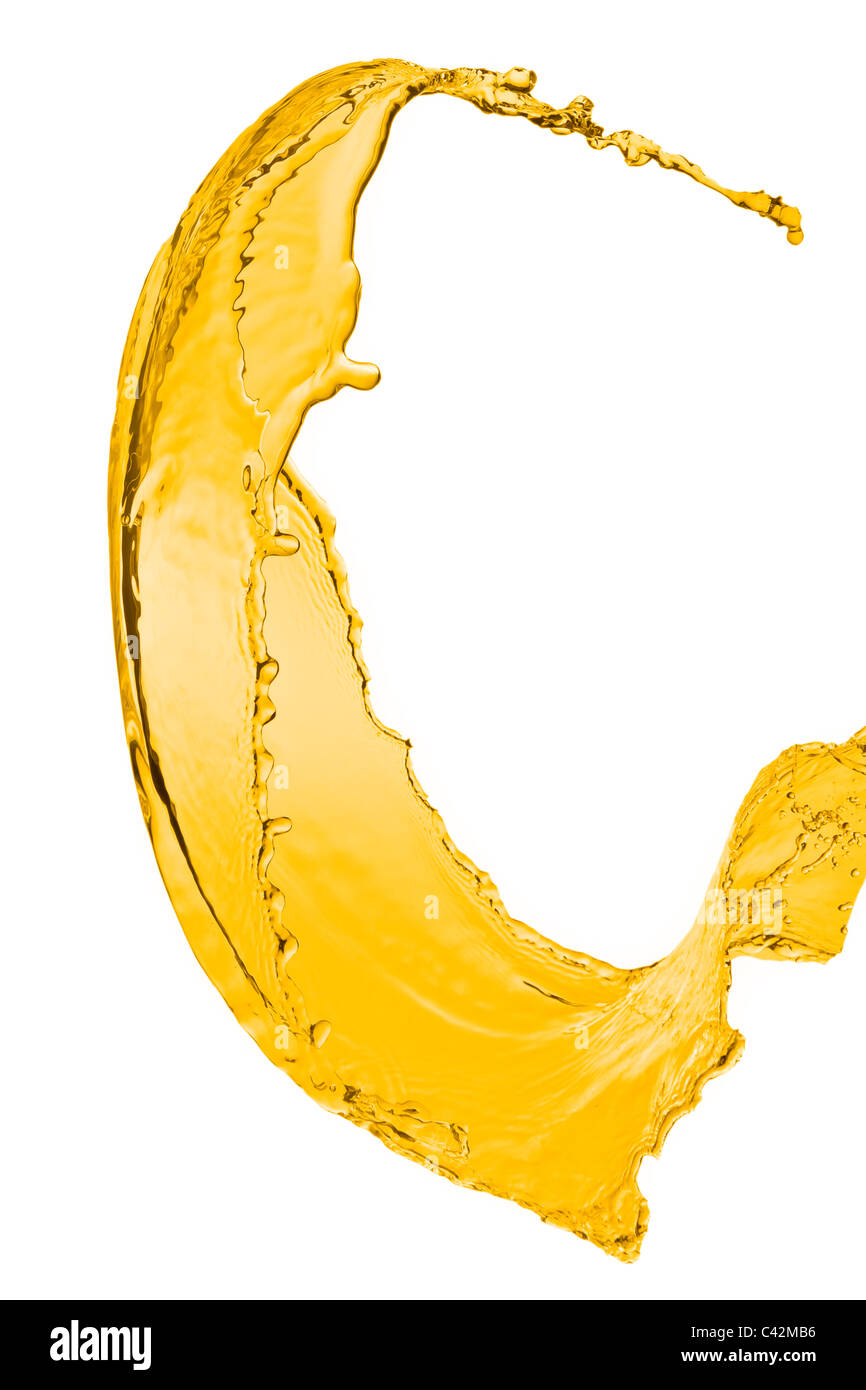 orange juice splash isolated on white background Stock Photo - Alamy