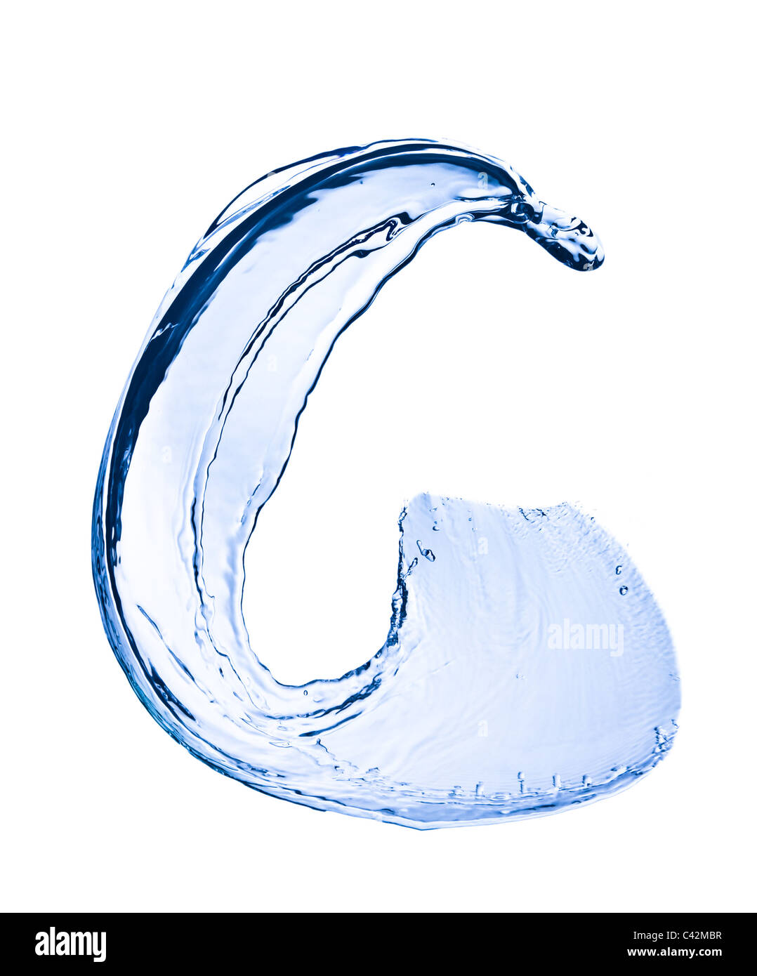 water splash close up isolated on white background Stock Photo - Alamy