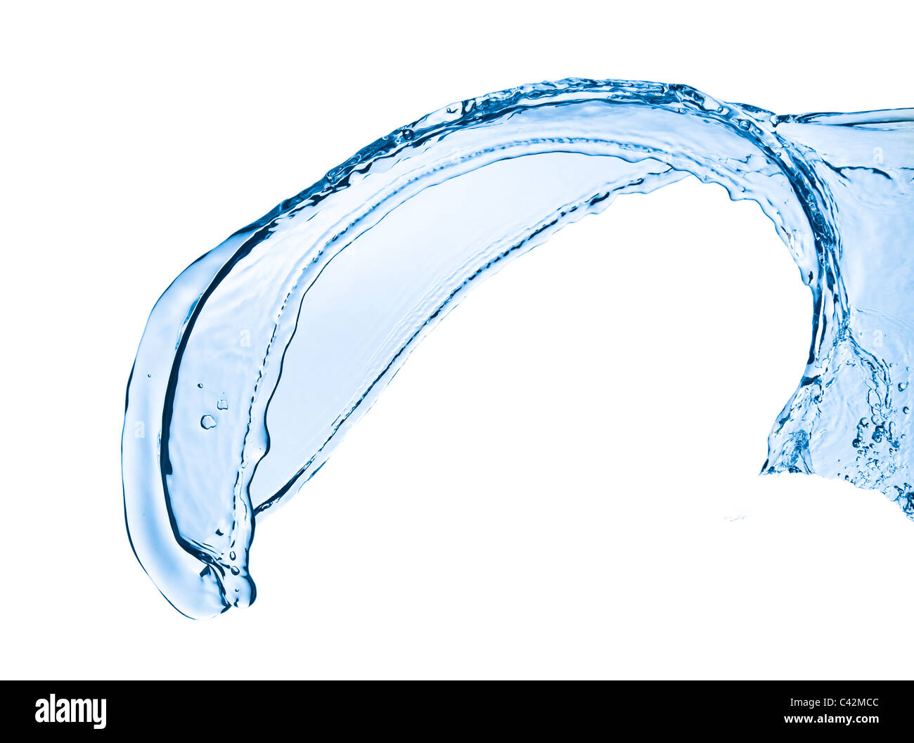 water splash close up isolated on white background Stock Photo - Alamy