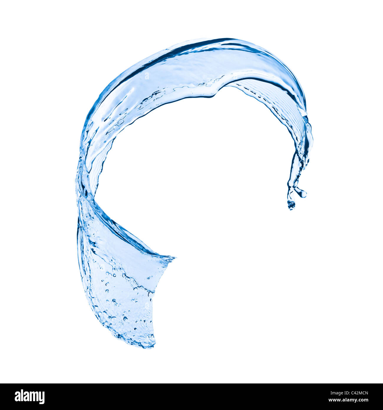 water splash close up isolated on white background Stock Photo - Alamy