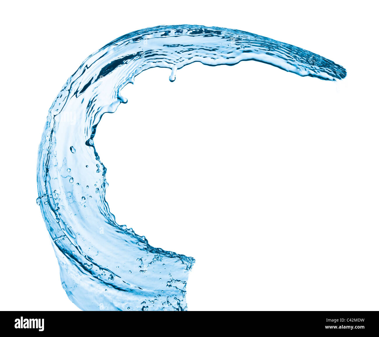 water splash close up isolated on white background Stock Photo - Alamy