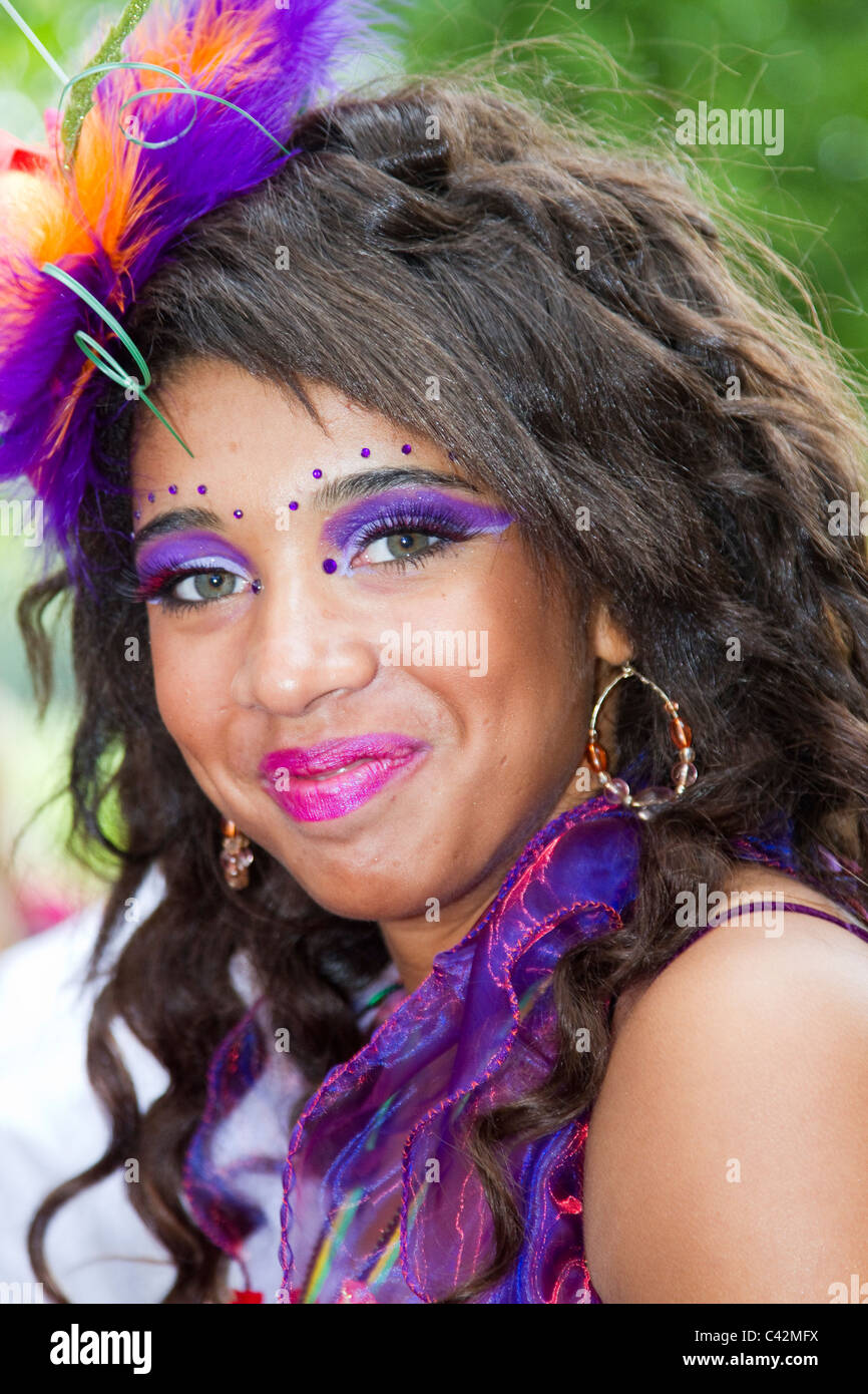 Caribbean carnival costume preston lancashire hi-res stock photography ...