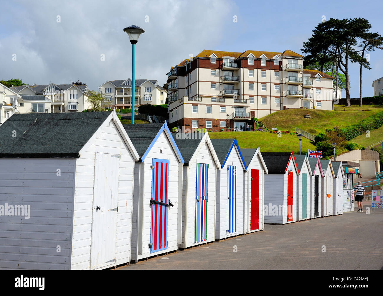 beach huts and retirement apartment flats goodrington sands devon