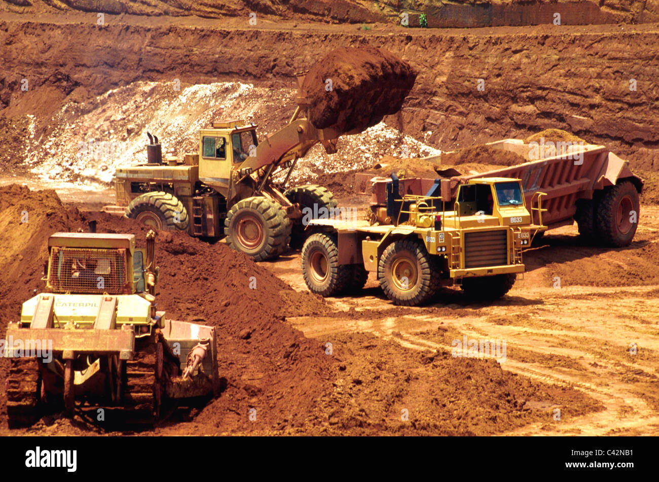 Foreign owned Bauxite mine, raw material for aluminium, in Mandeville